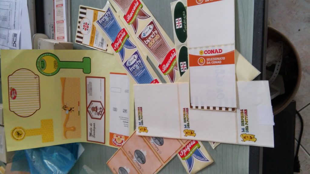 ETICHETTE per prodotti ALIMENTARI