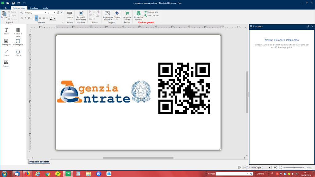 QR code Agenzia Entrate kit di stampa